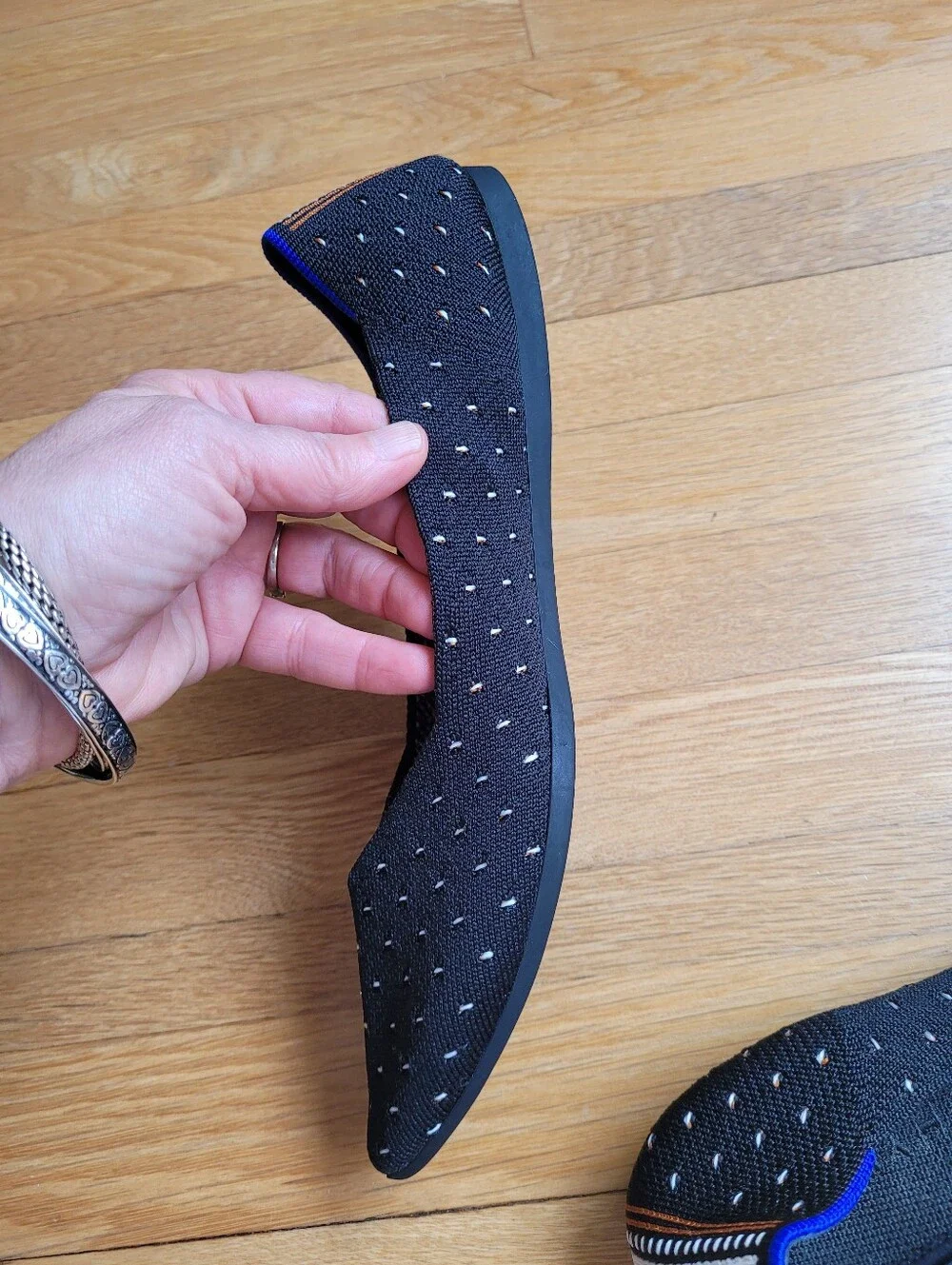 Rothys Ivory Polka Dot The Point Flats